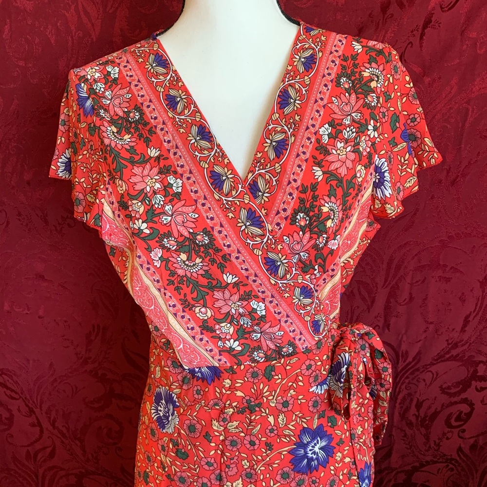 Floral Wrap Maxi Dress